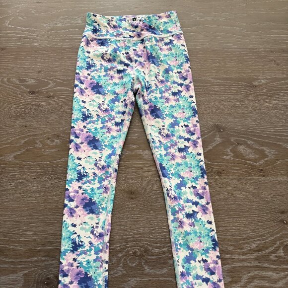 Girls Stitch Fix Runway Reverse Stitch purple/blue active leggings size M 8-10 - Picture 1 of 2